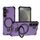 Per Samsung Galaxy S25 5G Grating 360 gradi supporto girevole antiurto custodia per telefono (viola) Per Samsung Galaxy S25 5G Grating 360 gradi supporto girevole antiurto custodia per telefono (viola)