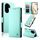 Per Honor 300 Pro / 300 Ultra Custodia per telefono in pelle smerigliata magnetica con fibbia laterale (verde menta) Per Honor 300 Pro / 300 Ultra Custodia per telefono in pelle smerigliata magnetica con fibbia laterale (verde menta)