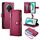 Per Honor X9c Global / Magic7 Lite Custodia in pelle con cerniera e nove slot per schede (rosso)