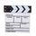 Tavola da regista in legno per riprese video, film, scene cittadine, fotografia, accessori, stile: piccola P bianca
