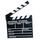 Tavola da regista in legno per riprese video, film, scene cittadine, fotografia, accessori, stile: piccola U nera