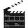 Tavola da regista in legno per riprese video, film, scene cittadine, fotografia, oggetti di scena, stile: con piccolo cinese nero