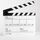 Tavola da regista in legno per riprese video, film, scene cittadine, fotografia, oggetti di scena, stile: con grande cinese bianco