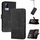 Per vivo V21e 4G / Y73 2021 Custodia per telefono in pelle con effetto pelle cubica (nera)