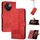 Per vivo V30e Custodia per telefono in pelle con chiusura a scatto Cubic Skin Feel (rosso) Per vivo V30e Custodia per telefono in pelle con chiusura a scatto Cubic Skin Feel (rosso)