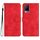 Per vivo V21 4G / 5G / V21s Custodia in pelle con motivo a cuore (rosso)