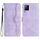 Per vivo V21e 4G / Y73 2021 Custodia in pelle con motivo a cuore (viola)