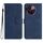 Per vivo V30e Custodia in pelle con motivo a cuore (blu reale)