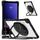 Per Samsung Galaxy Tab A9+ Custodia per tablet PC ibrida trasparente in TPU con maniglia ad anello rotante (nero) Per Samsung Galaxy Tab A9+ Custodia per tablet PC ibrida trasparente in TPU con maniglia ad anello rotante (nero)