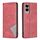 Per Samsung Galaxy S25 Edge 5G Custodia magnetica in pelle con trama a rombo (rosso)
