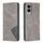 Per Samsung Galaxy S25 Edge 5G Custodia magnetica in pelle con trama a rombo (grigio)