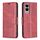 Per Samsung Galaxy S25 Edge 5G Custodia per telefono in pelle di agnello con texture a flip di colore puro (rosso) Per Samsung Galaxy S25 Edge 5G Custodia per telefono in pelle di agnello con texture a flip di colore puro (rosso)