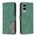 Per Samsung Galaxy S25 Edge 5G Custodia per telefono in pelle con fibbia magnetica e trama a rombi (verde)