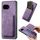 Per Google Pixel 9A Retro Leather Card Bag Custodia magnetica per telefono (viola)