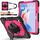 Per Huawei MatePad 11.5 S Contrast Color Robot Custodia in silicone ibrida per PC tablet (nero rosa rosso) Per Huawei MatePad 11.5 S Contrast Color Robot Custodia in silicone ibrida per PC tablet (nero rosa rosso)