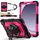 Per Samsung Galaxy Tab A9 Contrast Color Robot Custodia per tablet PC ibrida in silicone (nero rosa rosso) Per Samsung Galaxy Tab A9 Contrast Color Robot Custodia per tablet PC ibrida in silicone (nero rosa rosso)