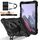 Per Samsung Galaxy Tab A7 Lite Contrast Color Robot Custodia per tablet PC ibrida in silicone (nero)