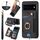 Per Google Pixel 6 Custodia per telefono con portafoglio multi-carta con effetto pelle retrò (nero)