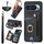 Per Google Pixel 9 / 9 Pro Custodia per telefono con portafoglio multi-carta Retro Skin-feel Ring (nero)