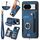 Per Google Pixel 8a Custodia per telefono con portafoglio multi-carta con effetto pelle retrò (blu) Per Google Pixel 8a Custodia per telefono con portafoglio multi-carta con effetto pelle retrò (blu)