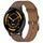 For Garmin Venu 3 Press Button 22mm Leather Watch Band(Brown)