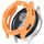 For Samsung Galaxy Watch 7 44mm Armour Hollow TPU Watch Protective Case(Orange) For Samsung Galaxy Watch 7 44mm Armour Hollow TPU Watch Protective Case(Orange)