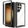 Per Samsung Galaxy S24 Ultra 5G Starry Sky Solid Color Antiurto TPU Trasparente Custodia per PC (Nero)