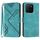 Custodia per telefono in pelle con motivo a linee globali per Honor X5b / X5b Plus (azzurro chiaro)