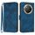 Custodia per telefono in pelle con motivo a linee globali per Honor X9c (blu reale) Custodia per telefono in pelle con motivo a linee globali per Honor X9c (blu reale)