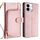 Per vivo iQOO Z9x 5G Custodia in pelle con cerniera (oro rosa)