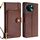 Per vivo Y38 5G / T3x Global Zipper Bag Custodia in pelle per telefono (marrone)