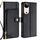 Per vivo S19 Custodia per telefono in pelle con cerniera (nero)