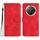 Custodia per telefono in pelle con motivo a cuore globale per Honor X9c (rosso) Custodia per telefono in pelle con motivo a cuore globale per Honor X9c (rosso)