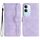 Per vivo Y19s Global Heart Pattern Custodia in pelle per telefono (viola)