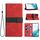 Per Samsung Galaxy S23 FE 5G Custodia in pelle con cuciture a griglia e cordino (rosso) Per Samsung Galaxy S23 FE 5G Custodia in pelle con cuciture a griglia e cordino (rosso)