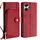 Per Redmi 13 4G Custodia in pelle con cerniera (rosso)