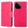 Per vivo iQOO Z9 Turbo Custodia in pelle con texture Crystal (rosso rosa)