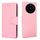 Per vivo X100s Custodia per telefono in pelle con texture di cristallo (rosa) Per vivo X100s Custodia per telefono in pelle con texture di cristallo (rosa)