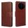 Per vivo X100s Custodia in pelle con texture di cristallo (marrone)