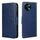 Per vivo Y28 4G Custodia in pelle con texture di cristallo (blu reale)