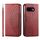 Per Google Pixel 9a Custodia per telefono magnetica in pelle di vitello con griglia cubica (rosso) Per Google Pixel 9a Custodia per telefono magnetica in pelle di vitello con griglia cubica (rosso)