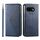 Per Google Pixel 9a Custodia per telefono magnetica in pelle di vitello con griglia cubica (blu)
