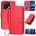 Per Honor X5b / X5b Plus Global YX0070 Custodia per telefono in pelle con fibbia in fibra di carbonio con cordino (rosso) Per Honor X5b / X5b Plus Global YX0070 Custodia per telefono in pelle con fibbia in fibra di carbonio con cordino (rosso)