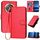 Per Honor X9c Global YX0070 Custodia per telefono in pelle con fibbia in fibra di carbonio con cordino (rosso) Per Honor X9c Global YX0070 Custodia per telefono in pelle con fibbia in fibra di carbonio con cordino (rosso)