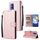 Per vivo Y72 5G Custodia per telefono in pelle multifunzionale con 3 slot per schede (oro rosa) Per vivo Y72 5G Custodia per telefono in pelle multifunzionale con 3 slot per schede (oro rosa)
