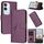 Per vivo Y19s Global Triangle Pattern Fibbia Custodia in pelle per telefono (viola scuro) Per vivo Y19s Global Triangle Pattern Fibbia Custodia in pelle per telefono (viola scuro)