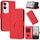 Per vivo Y19s Global Triangle Pattern Fibbia Chiusura Custodia in Pelle per Telefono (Rosso) Per vivo Y19s Global Triangle Pattern Fibbia Chiusura Custodia in Pelle per Telefono (Rosso)