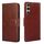 Per Sony Xperia 1 VI Custodia in pelle con texture cristallina (marrone)