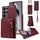 Per Samsung Galaxy S25 Ultra 5G Custodia a tracolla con cerniera in pelle per telefono cellulare (rosso vino) Per Samsung Galaxy S25 Ultra 5G Custodia a tracolla con cerniera in pelle per telefono cellulare (rosso vino)