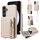 Per Samsung Galaxy S24 FE 5G Custodia a tracolla con cerniera in pelle per telefono cellulare (beige) Per Samsung Galaxy S24 FE 5G Custodia a tracolla con cerniera in pelle per telefono cellulare (beige)